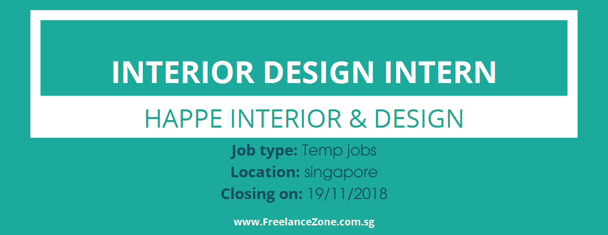 Interior Design Intern Needed Temp Position Job In Singapore